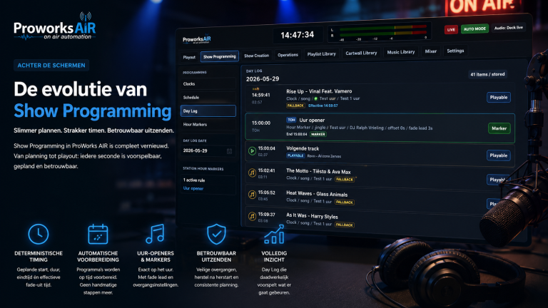 Achter de schermen van ProWorks AIR: de evolutie van Show Programming