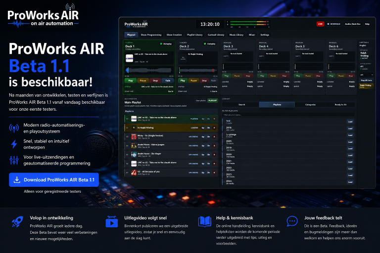 ProWorks AIR Beta 1.1 nu beschikbaar